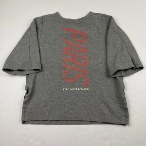 Nike International Paris Cropped T-Shirt Women’s XS Crop Top Gray Crew Neck